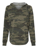 Independent Trading Co. Women’s Lightweight California Wave Wash Hooded Sweatshirt-1