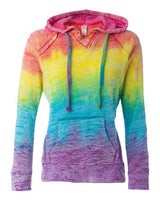 MV Sport Women’s Courtney Burnout V-Notch Hooded Sweatshirt-1
