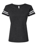 LAT Women's Football V-Neck Fine Jersey Tee-1