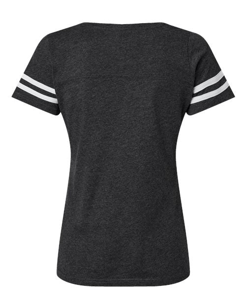 LAT Women's Football V-Neck Fine Jersey Tee-2