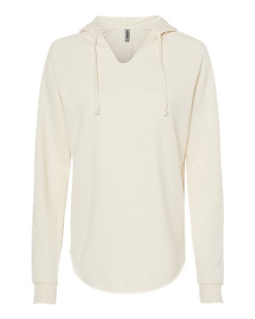 Independent Trading Co. Women’s Lightweight California Wave Wash Hooded Sweatshirt-1