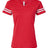 LAT Women's Football V-Neck Fine Jersey Tee-1