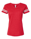 LAT Women's Football V-Neck Fine Jersey Tee-1