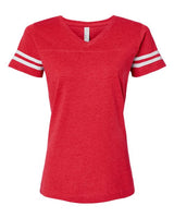 LAT Women's Football V-Neck Fine Jersey Tee-1
