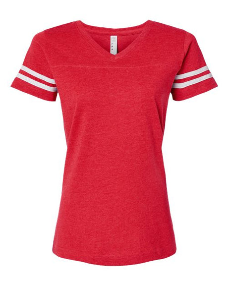 LAT Women's Football V-Neck Fine Jersey Tee-1