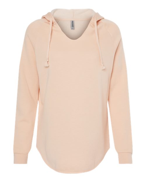 Independent Trading Co. Women’s Lightweight California Wave Wash Hooded Sweatshirt-1