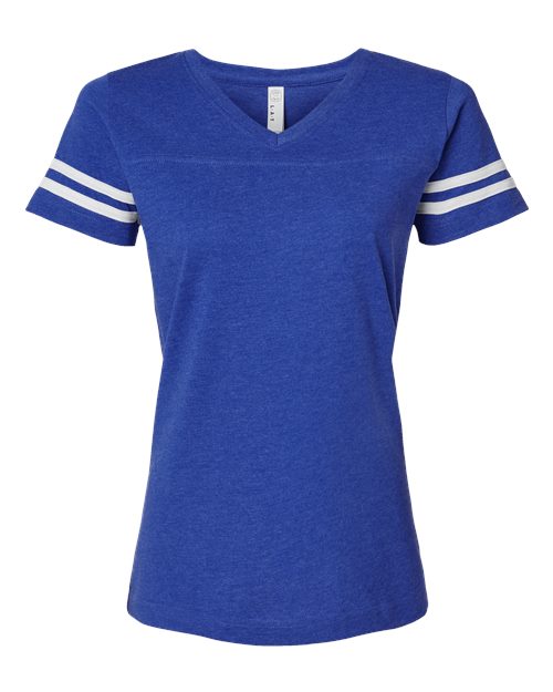 LAT Women's Football V-Neck Fine Jersey Tee-1