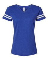 LAT Women's Football V-Neck Fine Jersey Tee-1