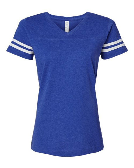 LAT Women's Football V-Neck Fine Jersey Tee-1