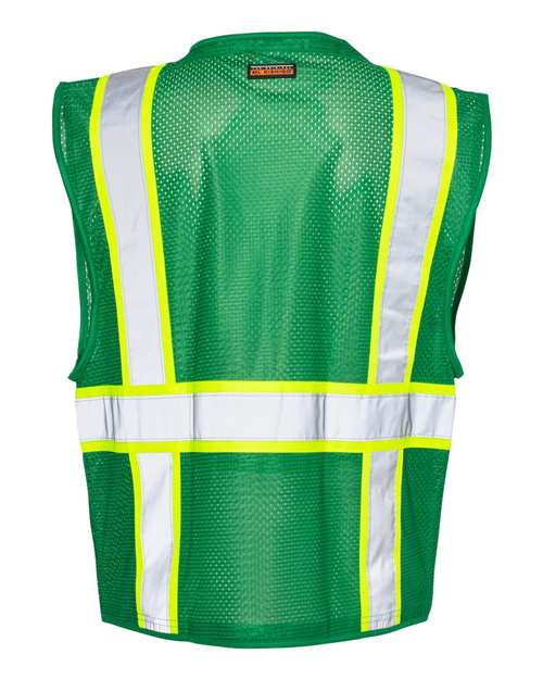 Kishigo Men's EV Series Enhanced Visibility Multi-Pocket Mesh Vest-2