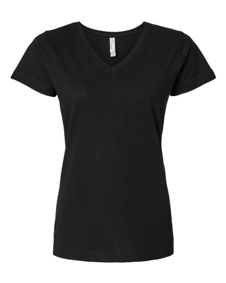 LAT Women's Fine Jersey V-Neck Tee-1