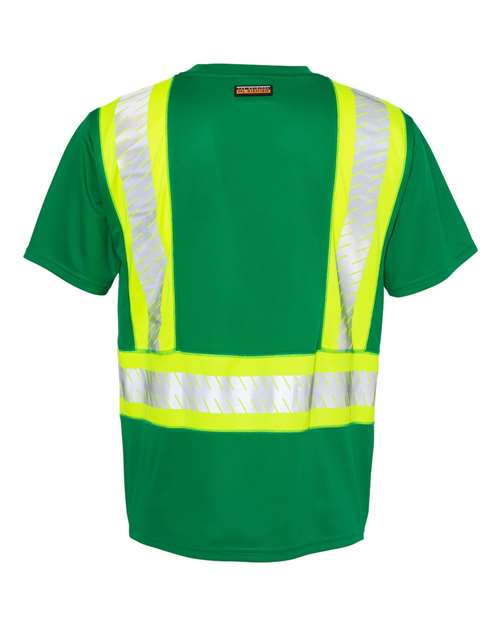 Kishigo Men's EV Series Enhanced Visibility Contrast Pocket T-Shirt-2