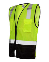 Kishigo Men's Black Bottom Mesh Class 2 Vest-2