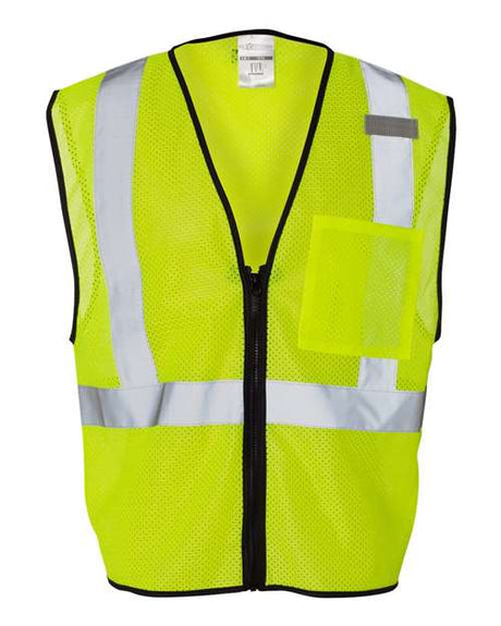 Kishigo Men's Single Pocket Zipper Mesh Class 2 Vest-1