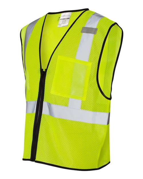 Kishigo Men's Single Pocket Zipper Mesh Class 2 Vest-2