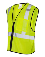 Kishigo Men's Single Pocket Zipper Mesh Class 2 Vest-2