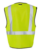 Kishigo Men's Single Pocket Zipper Mesh Class 2 Vest-3