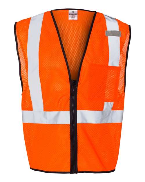 Kishigo Men's Single Pocket Zipper Mesh Class 2 Vest-1
