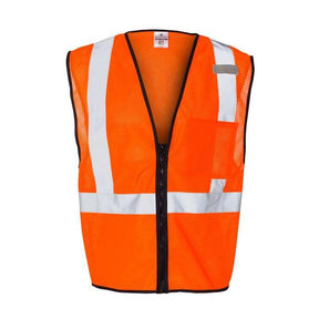 Kishigo Men's Single Pocket Zipper Mesh Class 2 Vest-1