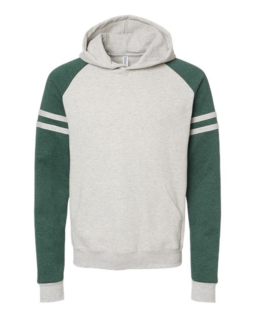 JERZEES Men's Nublend Varsity Colorblocked Raglan Hooded Sweatshirt-1