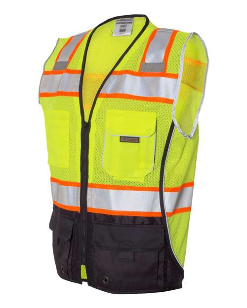 Kishigo Men's Premium Black Series Black Bottom Class 2 Vest-2