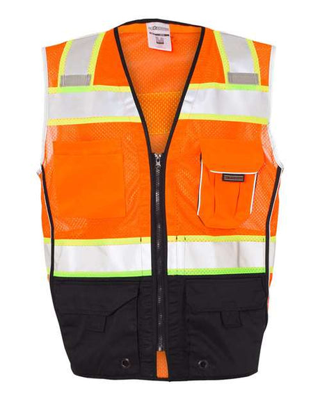 Kishigo Men's Premium Black Series Black Bottom Class 2 Vest-1
