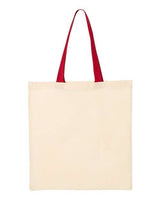 Q-Tees Economical Tote with Contrast-Color Handles-2