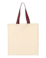 Q-Tees Economical Tote with Contrast-Color Handles-1