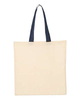 Q-Tees Economical Tote with Contrast-Color Handles-2