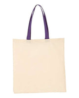 Q-Tees Economical Tote with Contrast-Color Handles-1