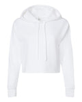 Next Level Women's Laguna Sueded Raw Edge Crop Hoodie Sweatshirt-1