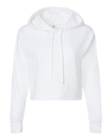 Next Level Women's Laguna Sueded Raw Edge Crop Hoodie Sweatshirt-1