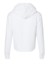 Next Level Women's Laguna Sueded Raw Edge Crop Hoodie Sweatshirt-2