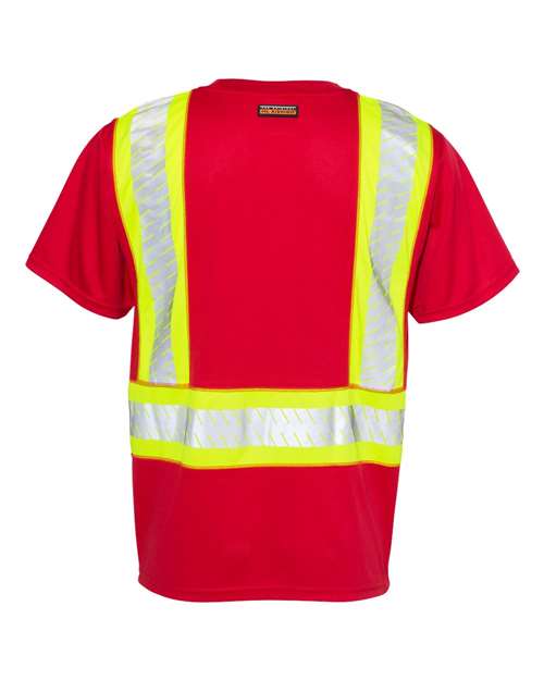 Kishigo Men's EV Series Enhanced Visibility Contrast Pocket T-Shirt-2