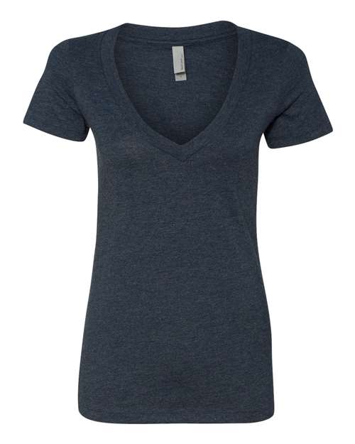 Next Level Women’s CVC Deep V-Neck T-Shirt-1