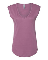 Next Level Women's Festival Sleeveless Deep V-Neck T-Shirt-1