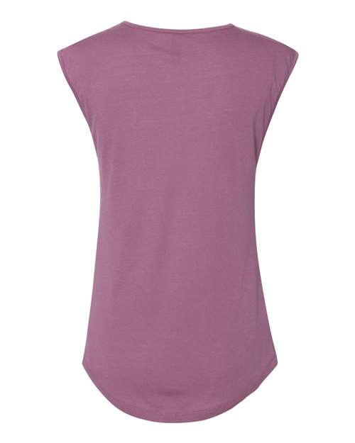 Next Level Women's Festival Sleeveless Deep V-Neck T-Shirt-2
