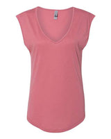 Next Level Women's Festival Sleeveless Deep V-Neck T-Shirt-1
