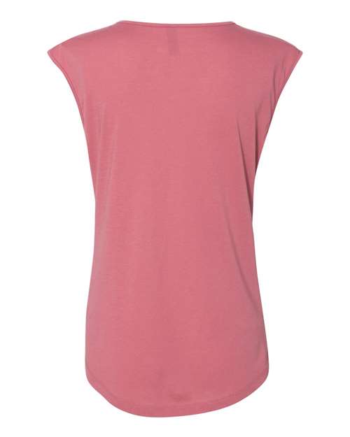 Next Level Women's Festival Sleeveless Deep V-Neck T-Shirt-2