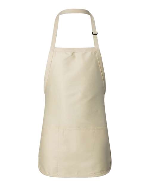 Q-Tees Full-Length Apron with Pouch Pocket-1