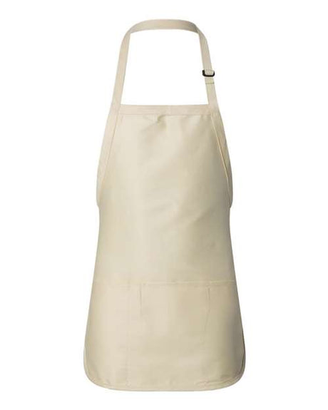Q-Tees Full-Length Apron with Pouch Pocket-1