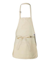 Q-Tees Full-Length Apron with Pouch Pocket-2
