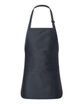 Q-Tees Full-Length Apron with Pouch Pocket-1