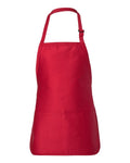 Q-Tees Full-Length Apron with Pouch Pocket-1