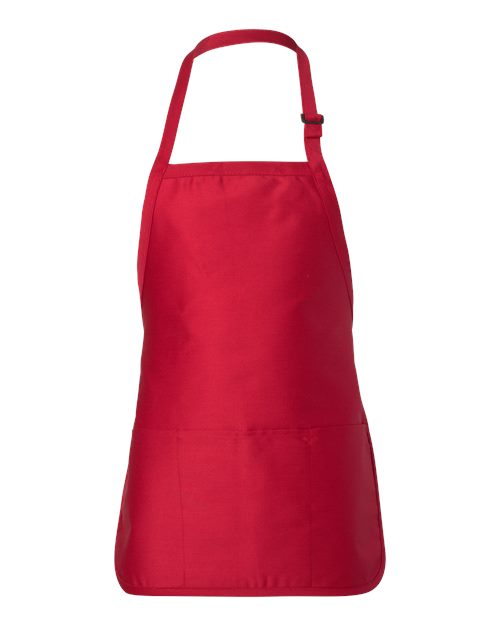 Q-Tees Full-Length Apron with Pouch Pocket-1