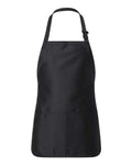 Q-Tees Full-Length Apron with Pouch Pocket-1