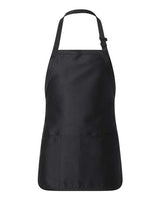 Q-Tees Full-Length Apron with Pouch Pocket-1