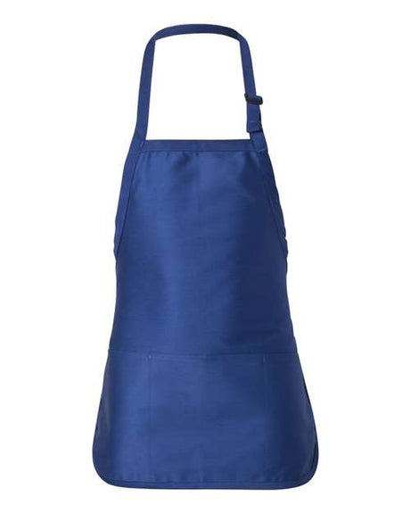 Q-Tees Full-Length Apron with Pouch Pocket-1