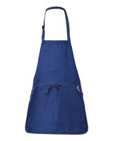 Q-Tees Full-Length Apron with Pouch Pocket-2