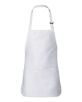 Q-Tees Full-Length Apron with Pouch Pocket-1